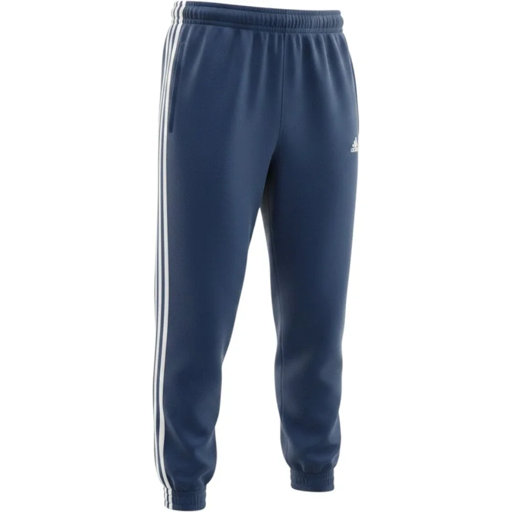 Adidas Mens Navy Blue‎ Essentials 3-Stripes Tricot Joggers